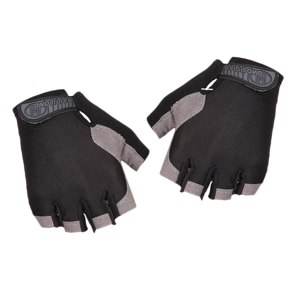 Guantes De Medio Dedo Para Deportes Al Aire Libre De Negro XL Guantes De Medio Dedo Para Deportes Al Aire Libre De Negro XL